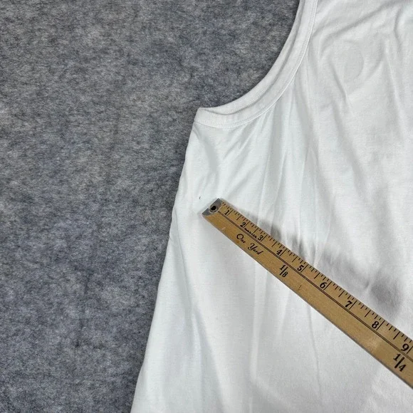 Nike Tank Top Mens Large White Good USA Olympics Sleeveless Tee Organic Cotton - Picture 8 of 8